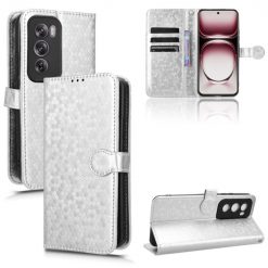Lacné Kryty | Peňaženkové puzdro Honeycomb Dot Texture Case strieborné – Oppo Reno 12 | Lacné Kryty