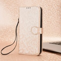 Peňaženkové puzdro Honeycomb Dot Texture Case zlaté – Oppo Reno 12 Pro | Lacné Kryty Lacné Kryty | Peňaženkové puzdro Honeycomb Dot Texture Case zlaté – Oppo Reno 12 Pro | Lacné Kryty