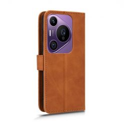 Lacné Kryty | Peňaženkové puzdro Solid hnedé – Huawei Pura 70 Pro | Lacné Kryty