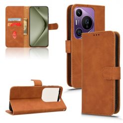 Lacné Kryty | Peňaženkové puzdro Solid hnedé – Huawei Pura 70 Pro | Lacné Kryty