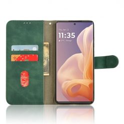 Lacné Kryty | Peňaženkové puzdro Solid zelené – Motorola Moto G85 5G | Lacné Kryty