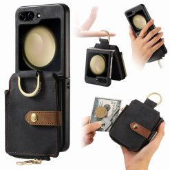 Peňaženkové puzdro Unique Wallet čierne – Samsung Galaxy Z Flip 6 / Z Flip 7 FE | Lacné Kryty Lacné Kryty | Peňaženkové puzdro Unique Wallet čierne – Samsung Galaxy Z Flip 6 / Z Flip 7 FE | Lacné Kryty
