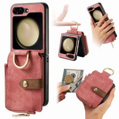 Peňaženkové puzdro Unique Wallet ružové – Samsung Galaxy Z Flip 6 / Z Flip 7 FE | Lacné Kryty Lacné Kryty | Peňaženkové puzdro Unique Wallet ružové – Samsung Galaxy Z Flip 6 / Z Flip 7 FE | Lacné Kryty