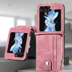 Peňaženkové puzdro Zipper Wallet ružové – Samsung Galaxy Z Flip 6 / Z Flip 7 FE | Lacné Kryty Lacné Kryty | Peňaženkové puzdro Zipper Wallet ružové – Samsung Galaxy Z Flip 6 / Z Flip 7 FE | Lacné Kryty