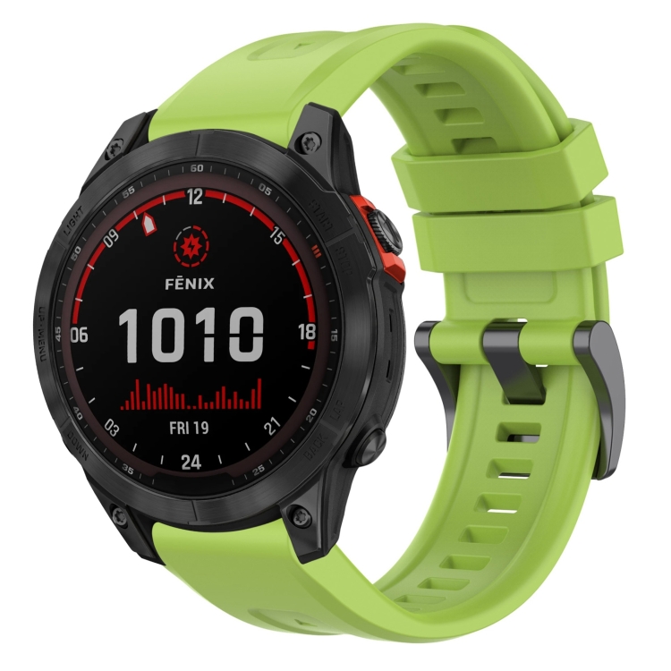 Remienok Solid Wristband limetkový pre Garmin Fenix 7 Solar