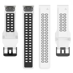 Lacné Kryty | Remienok Sport Wristband bielo-čierny pre Garmin Fenix 7S / 6S / 5S | Lacné Kryty