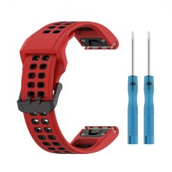 Lacné Kryty | Remienok Sport Wristband červeno-čierny pre Garmin Fenix 7S / 6S / 5S | Lacné Kryty