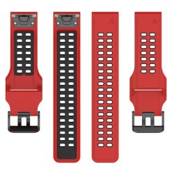 Lacné Kryty | Remienok Sport Wristband červeno-čierny pre Garmin Fenix 7S / 6S / 5S | Lacné Kryty