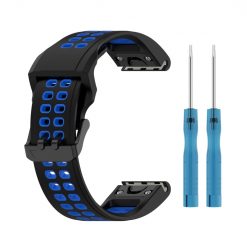 Remienok Sport Wristband čierno-modrý pre Garmin Fenix 7S / 6S / 5S | Lacné Kryty Lacné Kryty | Remienok Sport Wristband čierno-modrý pre Garmin Fenix 7S / 6S / 5S | Lacné Kryty