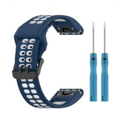 Remienok Sport Wristband modro-biely pre Garmin Fenix 7S / 6S / 5S | Lacné Kryty Lacné Kryty | Remienok Sport Wristband modro-biely pre Garmin Fenix 7S / 6S / 5S | Lacné Kryty