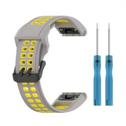 Remienok Sport Wristband sivo-žltý pre Garmin Fenix 7S / 6S / 5S | Lacné Kryty Lacné Kryty | Remienok Sport Wristband sivo-žltý pre Garmin Fenix 7S / 6S / 5S | Lacné Kryty