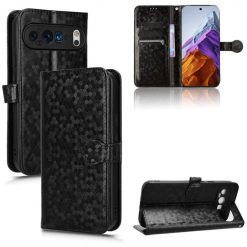 Lacné Kryty | Peňaženkové puzdro Honeycomb Dot Texture Case čierne – Google Pixel 9 | Lacné Kryty