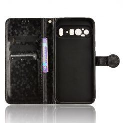Lacné Kryty | Peňaženkové puzdro Honeycomb Dot Texture Case čierne – Google Pixel 9 | Lacné Kryty