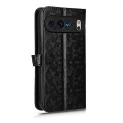 Lacné Kryty | Peňaženkové puzdro Honeycomb Dot Texture Case čierne – Google Pixel 9 Pro | Lacné Kryty