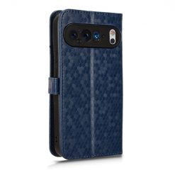 Lacné Kryty | Peňaženkové puzdro Honeycomb Dot Texture Case modré – Google Pixel 9 | Lacné Kryty