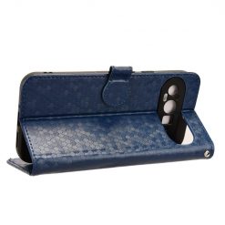 Lacné Kryty | Peňaženkové puzdro Honeycomb Dot Texture Case modré – Google Pixel 9 Pro | Lacné Kryty