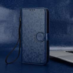 Lacné Kryty | Peňaženkové puzdro Honeycomb Dot Texture Case modré – Huawei Nova 12i | Lacné Kryty