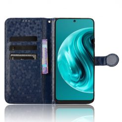 Lacné Kryty | Peňaženkové puzdro Honeycomb Dot Texture Case modré – Huawei Nova 12i | Lacné Kryty