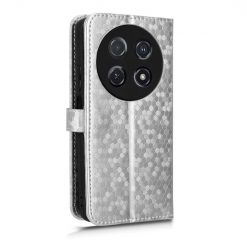 Lacné Kryty | Peňaženkové puzdro Honeycomb Dot Texture Case strieborné – Huawei Nova 12i | Lacné Kryty