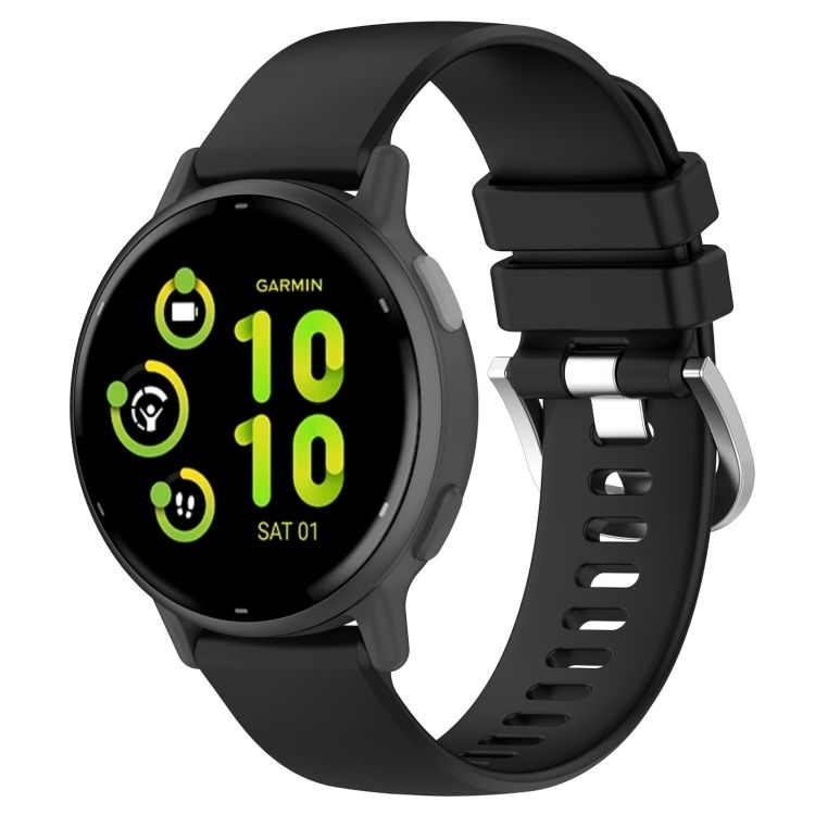 Remienok Solid Wristband čierny pre Garmin Vivoactive 5