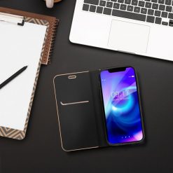 Lacné Kryty | Knižkové puzdro Luna Book čierne – Apple iPhone 16 Pro | Lacné Kryty