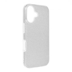 Lacné Kryty | Ligotavý Kryt Forcell Shining strieborný – Apple iPhone 16 | Lacné Kryty