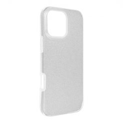 Lacné Kryty | Ligotavý Kryt Forcell Shining strieborný – Apple iPhone 16 Pro Max | Lacné Kryty