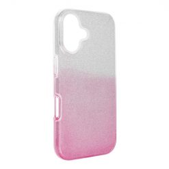 Ligotavý Kryt Forcell Shining transparentno-ružový – Apple iPhone 16 Plus