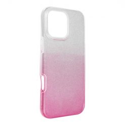 Lacné Kryty | Ligotavý Kryt Forcell Shining transparentno-ružový – Apple iPhone 16 Pro Max | Lacné Kryty