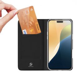 Lacné Kryty | Peňaženkové puzdro Dux Ducis Skin Pro čierne – Apple iPhone 16 | Lacné Kryty