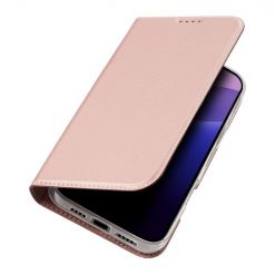 Peňaženkové puzdro Dux Ducis Skin Pro ružové – Apple iPhone 16 Pro | Lacné Kryty Lacné Kryty | Peňaženkové puzdro Dux Ducis Skin Pro ružové – Apple iPhone 16 Pro | Lacné Kryty