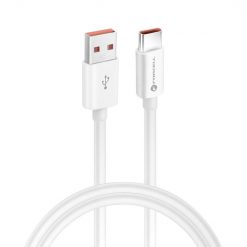 Lacné Kryty | Dátový kábel Forcell F-ENERGY C336 USB-A na USB-C QC4.0 3A 60W 1m biely | Lacné Kryty
