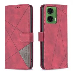 Knižkové puzdro Rhombus červené – Motorola Moto G35 5G | Lacné Kryty Lacné Kryty | Knižkové puzdro Rhombus červené – Motorola Moto G35 5G | Lacné Kryty