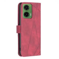 Knižkové puzdro Rhombus červené – Motorola Moto G35 5G | Lacné Kryty Lacné Kryty | Knižkové puzdro Rhombus červené – Motorola Moto G35 5G | Lacné Kryty