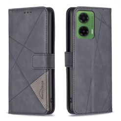 Lacné Kryty | Knižkové puzdro Rhombus čierne – Motorola Moto G35 5G | Lacné Kryty