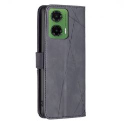 Lacné Kryty | Knižkové puzdro Rhombus čierne – Motorola Moto G35 5G | Lacné Kryty