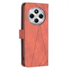 Knižkové puzdro Rhombus hnedé – Xiaomi Redmi 14C / Poco C75 | Lacné Kryty Lacné Kryty | Knižkové puzdro Rhombus hnedé – Xiaomi Redmi 14C / Poco C75 | Lacné Kryty