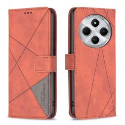 Knižkové puzdro Rhombus hnedé – Xiaomi Redmi 14C / Poco C75 | Lacné Kryty Lacné Kryty | Knižkové puzdro Rhombus hnedé – Xiaomi Redmi 14C / Poco C75 | Lacné Kryty
