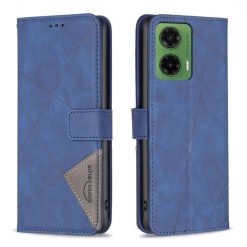 Lacné Kryty | Knižkové puzdro Rhombus modré – Motorola Moto G35 5G | Lacné Kryty