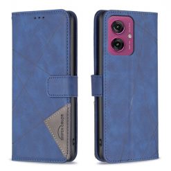 Lacné Kryty | Knižkové puzdro Rhombus modré – Motorola Moto G55 5G | Lacné Kryty
