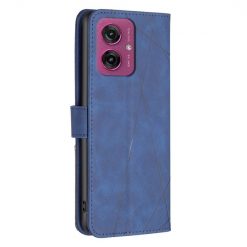 Lacné Kryty | Knižkové puzdro Rhombus modré – Motorola Moto G55 5G | Lacné Kryty