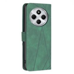Lacné Kryty | Knižkové puzdro Rhombus zelené – Xiaomi Redmi 14C / Poco C75 | Lacné Kryty