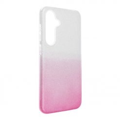 Ligotavý Kryt Forcell Shining transparentno-ružový – Samsung Galaxy S24 FE