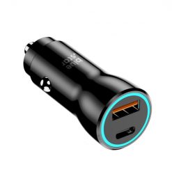 Nabíjačka do auta Blue Star 3A 25W USB-C + USB-A PD QC3.0 AFC PPS čierna | Lacné Kryty Lacné Kryty | Nabíjačka do auta Blue Star 3A 25W USB-C + USB-A PD QC3.0 AFC PPS čierna | Lacné Kryty