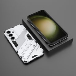 Lacné Kryty | Odolný Kryt Punk armor case biely – Samsung Galaxy S24 FE | Lacné Kryty
