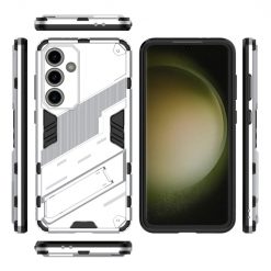 Lacné Kryty | Odolný Kryt Punk armor case biely – Samsung Galaxy S24 FE | Lacné Kryty