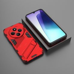 Lacné Kryty | Odolný Kryt Punk armor case červený – Xiaomi Redmi 14C / Poco C75 | Lacné Kryty