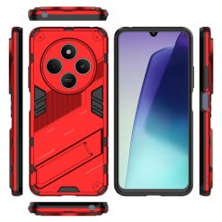 Lacné Kryty | Odolný Kryt Punk armor case červený – Xiaomi Redmi 14C / Poco C75 | Lacné Kryty