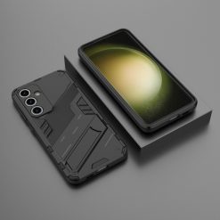 Lacné Kryty | Odolný Kryt Punk armor case čierny – Samsung Galaxy S24 FE | Lacné Kryty