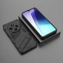 Lacné Kryty | Odolný Kryt Punk armor case čierny – Xiaomi Redmi 14C / Poco C75 | Lacné Kryty